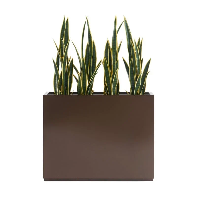 Jardinière Métallique Haute pour Plantes d'Extérieur, 38 po L x 10 po l x 30 po H, Longue et Haute Jardinière en Métal - 38x30x10