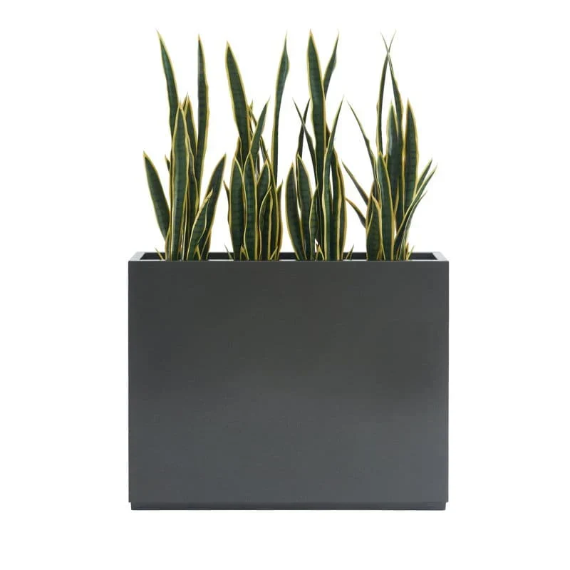 Jardinière Métallique Haute pour Plantes d'Extérieur, 38 po L x 10 po l x 30 po H, Longue et Haute Jardinière en Métal - 38x30x10