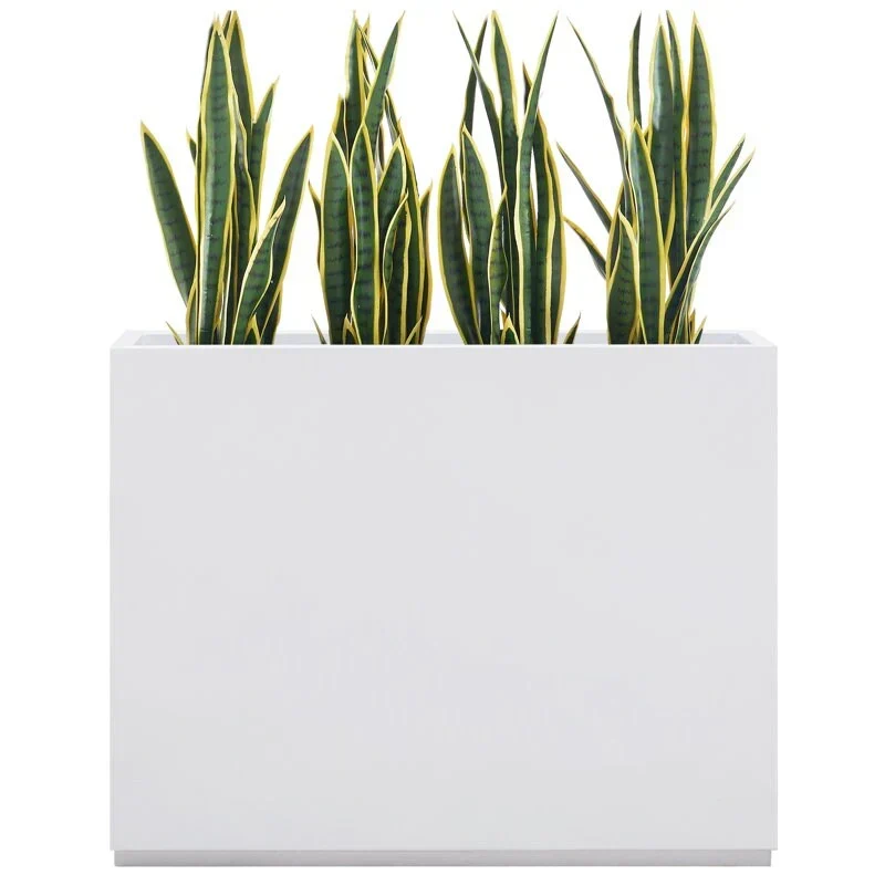 Jardinière Métallique Haute pour Plantes d'Extérieur, 38 po L x 10 po l x 30 po H, Longue et Haute Jardinière en Métal - 38x30x10