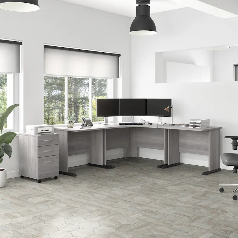 Bureau d'angle informatique 48W par