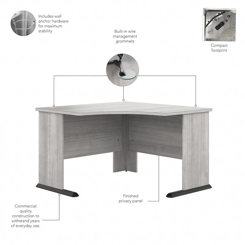 Bureau d'angle informatique 48W par