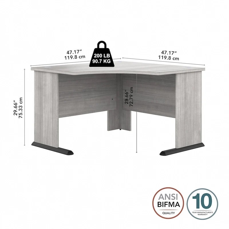 Bureau d'angle informatique 48W par