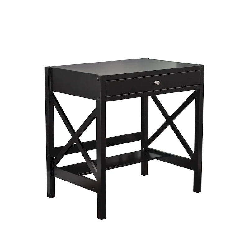 Bureau en bois de style ferme avec cadre en X
