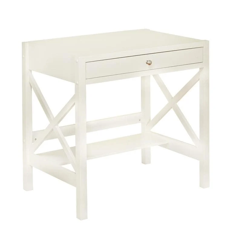 Bureau en bois de style ferme avec cadre en X