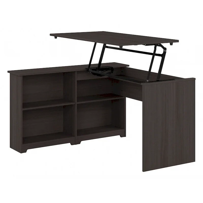 Bureau d'angle debout 52W avec étagères