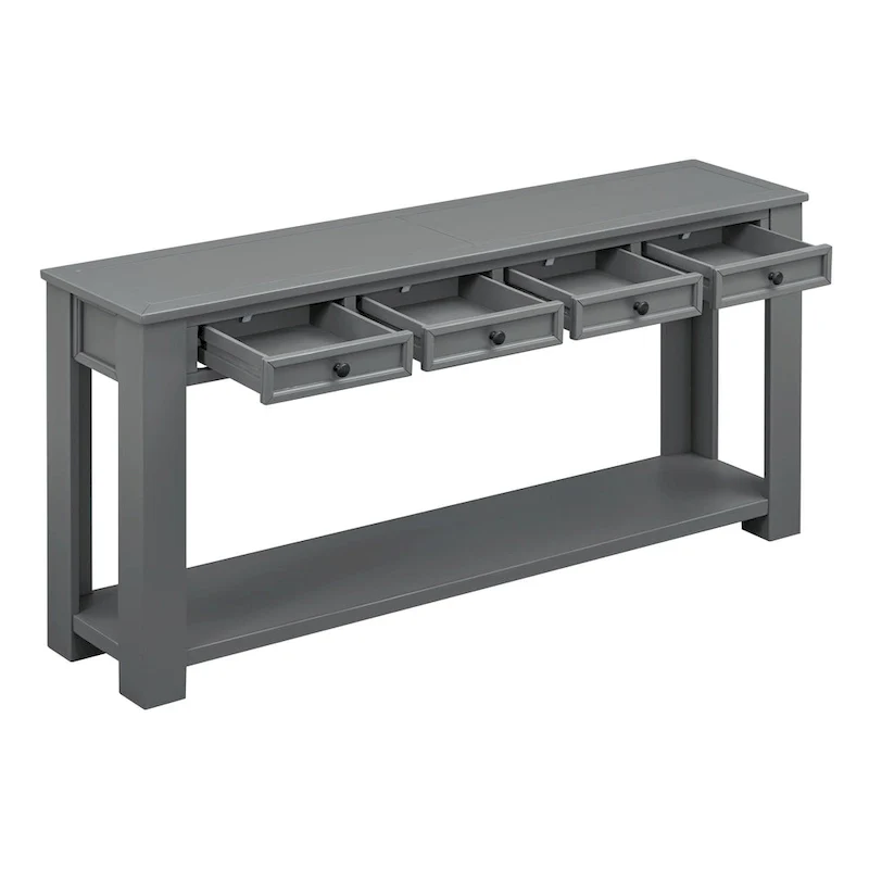 Console / Table d'appoint avec tiroirs de rangement et étagère inférieure pour entrée/couloir