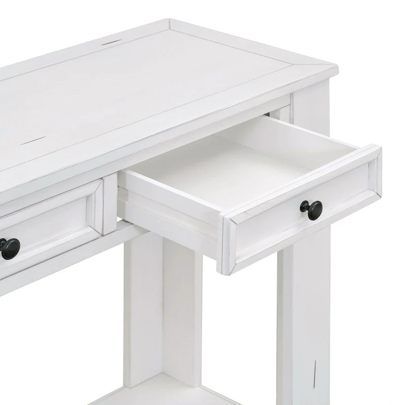 Console / Table d'appoint avec tiroirs de rangement et étagère inférieure pour entrée/couloir