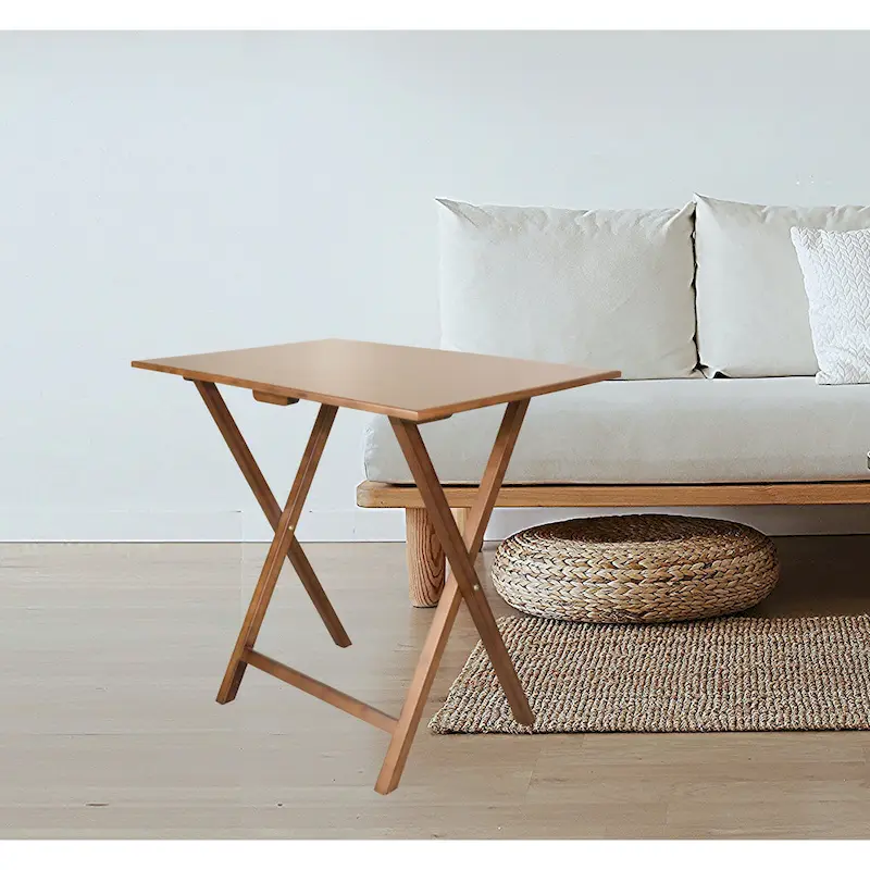 Bureau pliant à cadre en bambou