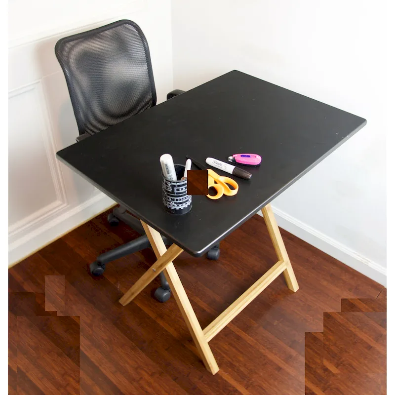 Bureau pliant à cadre en bambou