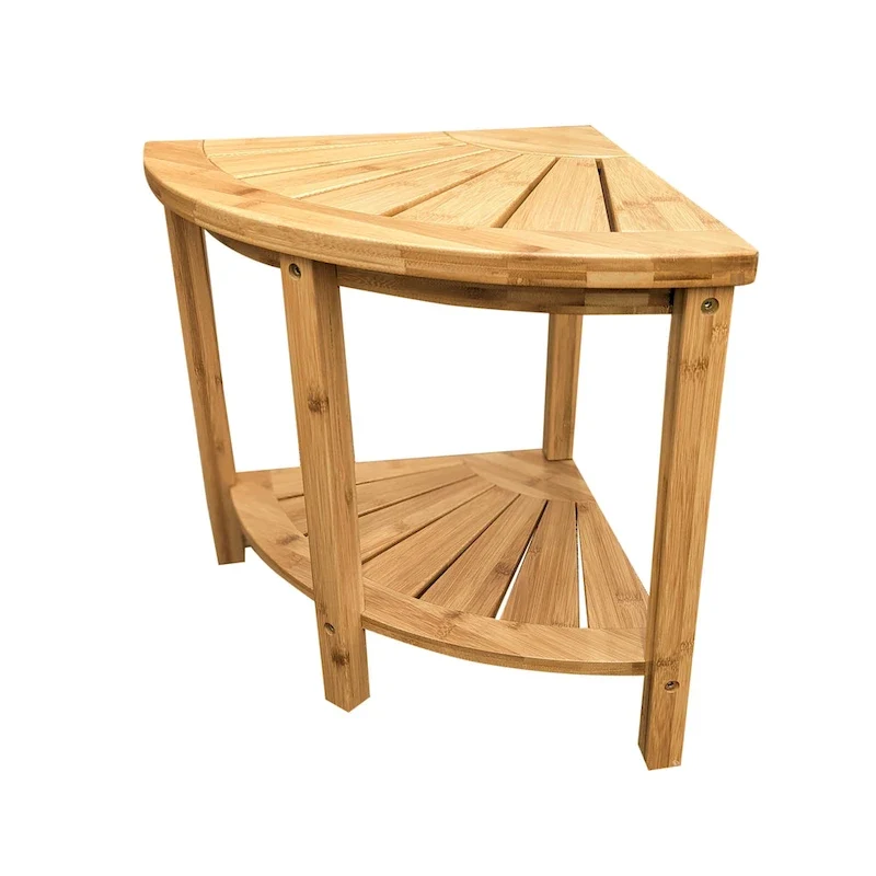 Banc d'angle en bambou massif style spa