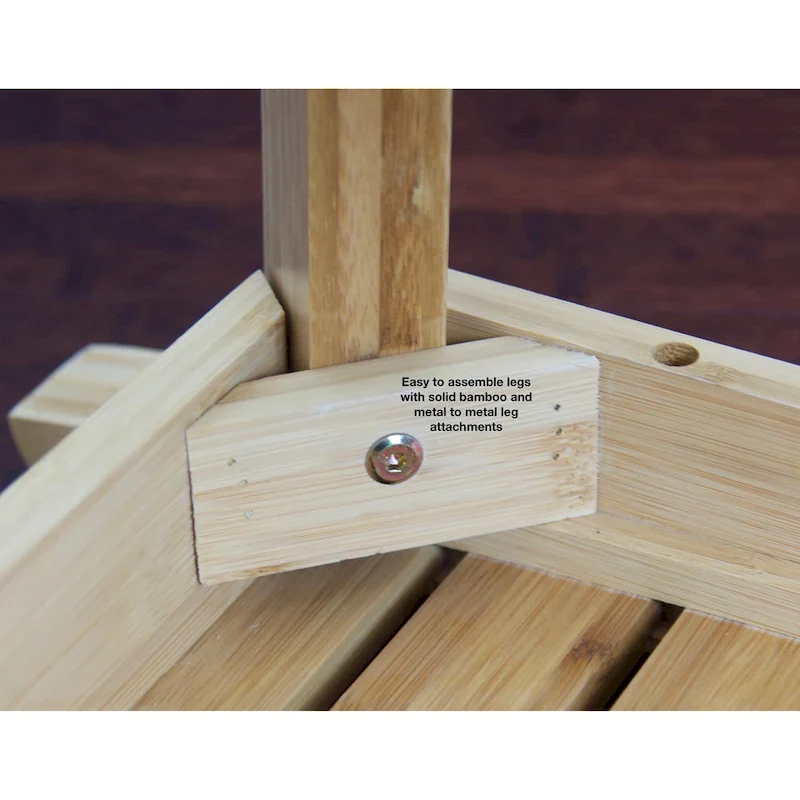 Banc d'angle en bambou massif style spa