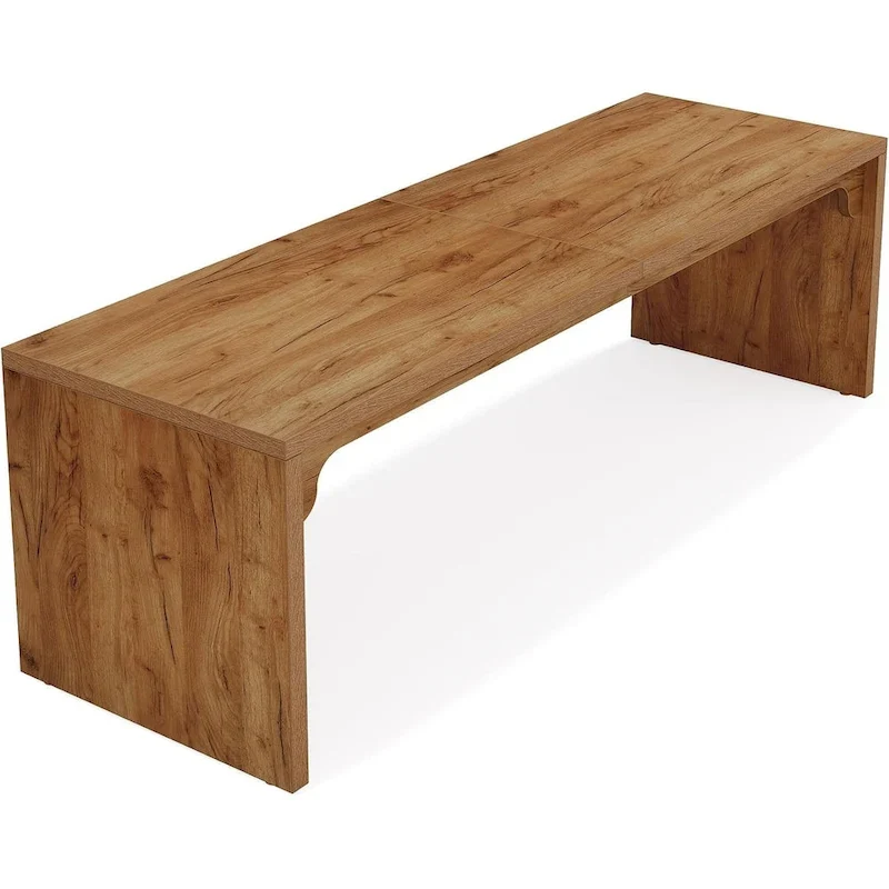 Table de conférence rectangulaire en bois brun de 4 m