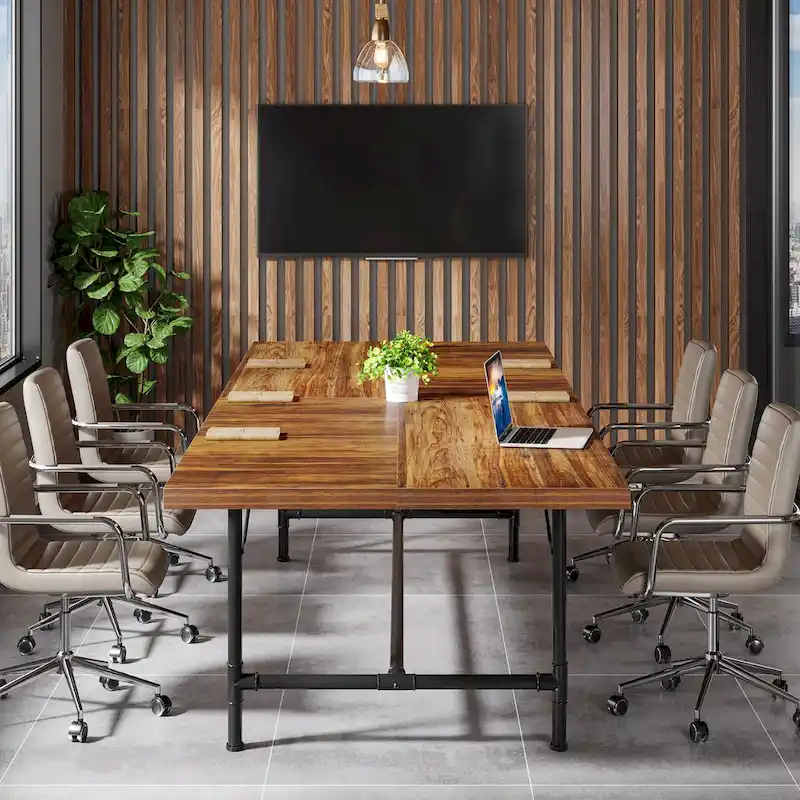 Table de séminaire et de réunion rectangulaire pour salle de conférence, 180 x 90 cm
