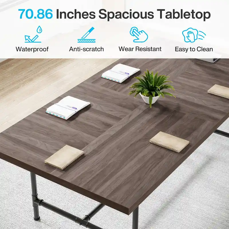 Table de séminaire et de réunion rectangulaire pour salle de conférence, 180 x 90 cm