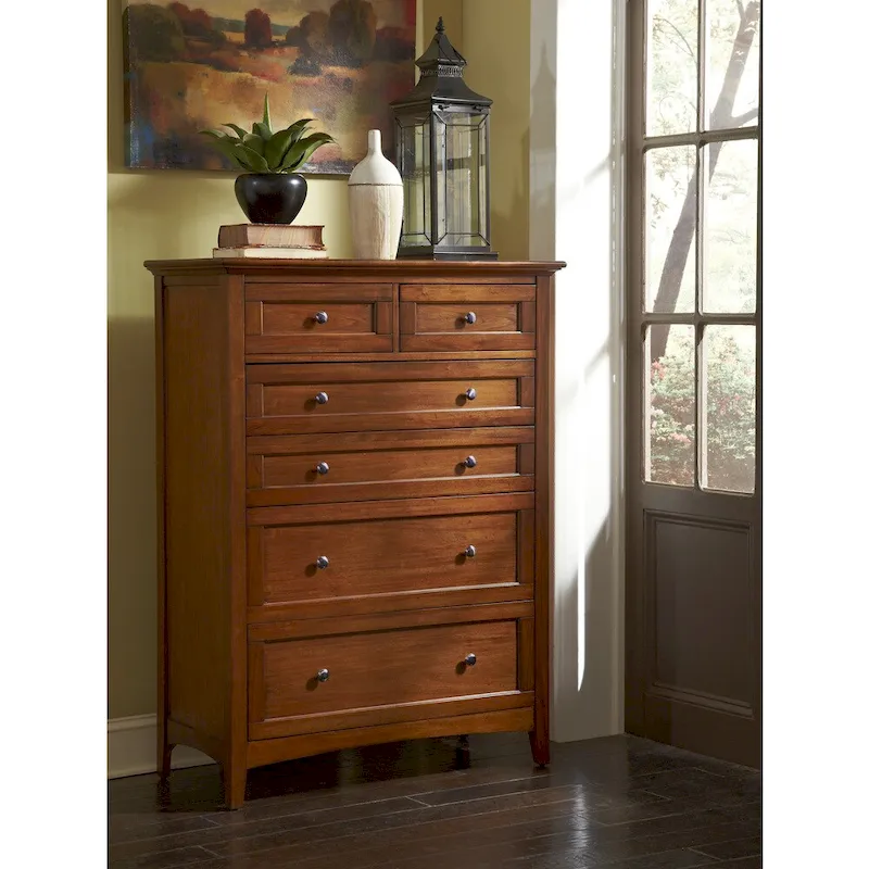 Commode 6 tiroirs en bois massif