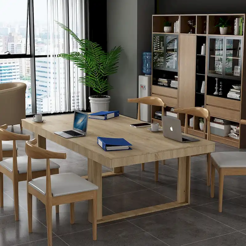 Table de conférence de bureau moderne, 86,6 x 47,2, bureau d'ordinateur