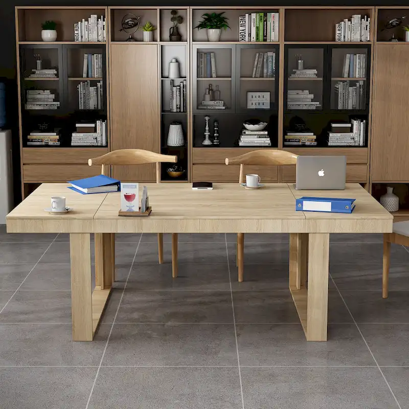 Table de conférence de bureau moderne, 86,6 x 47,2, bureau d'ordinateur