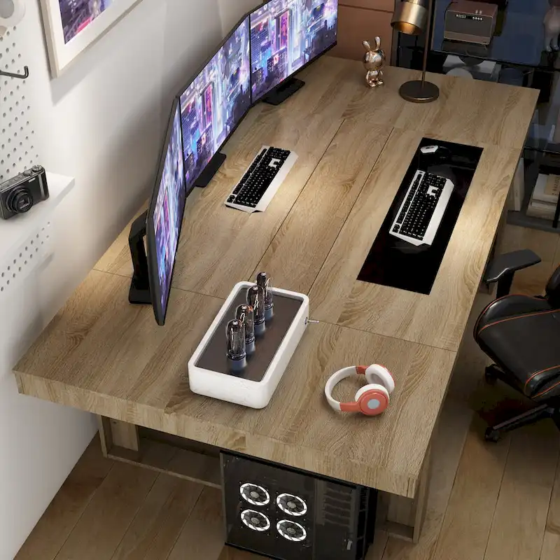 Table de conférence de bureau moderne, 86,6 x 47,2, bureau d'ordinateur