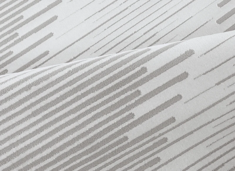 Tapis gris à lignes asymétriques 200 x 290 cm VENISE