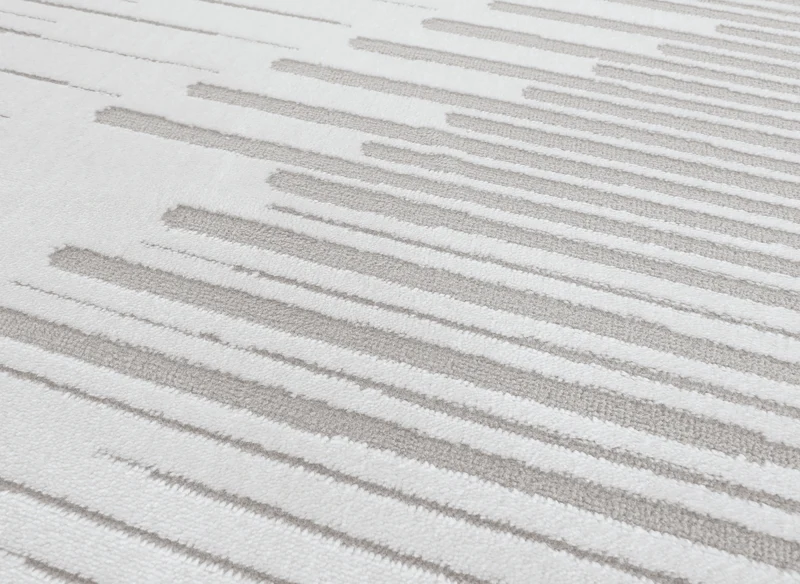 Tapis gris à lignes asymétriques 160 x 230 cm VENISE