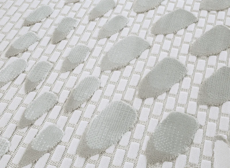 Tapis gris à motifs écailles 200 x 290 cm OLERA