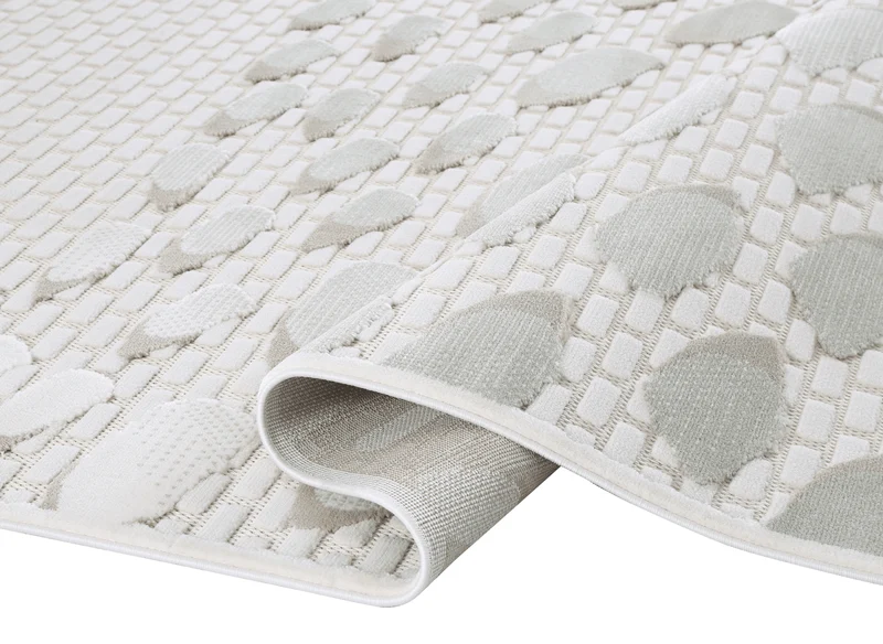 Tapis gris à motifs écailles 200 x 290 cm OLERA