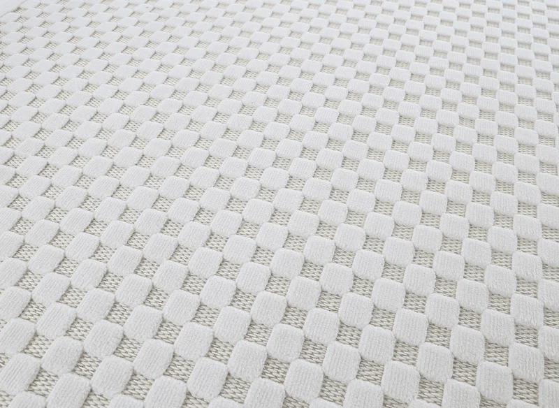 Tapis gris à motifs carreaux 160 x 230 cm MATILA