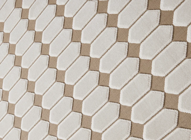 Tapis beige à motifs hexagonal 160 x 230 cm KELVYN