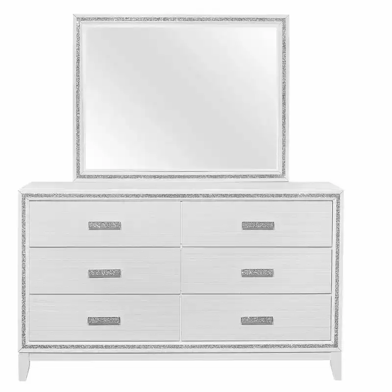 Commode verticale en MDF de 48,26 cm de hauteur avec 14 tiroirs, finition blanche