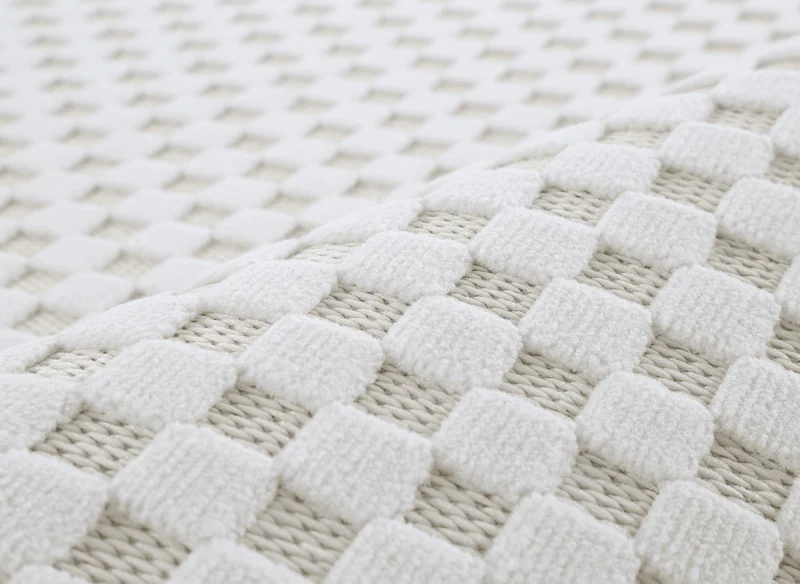 Tapis gris à motifs carreaux 200 x 290 cm MATILA