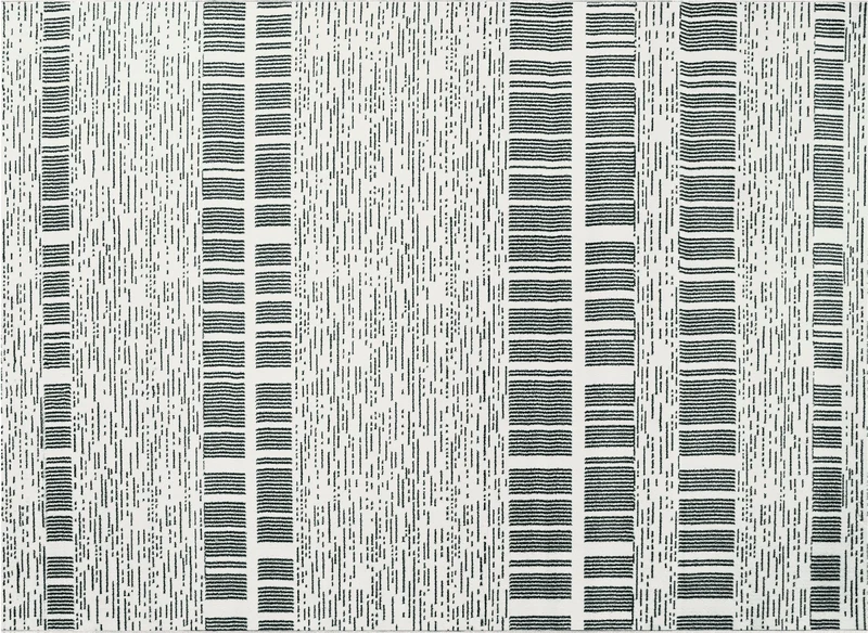 Tapis gris à motifs de bandes 200 x 290 cm TILLEUL