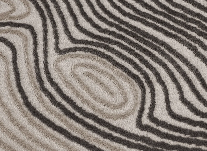 Tapis gris et beige à motifs 160 x 230 cm LYAH