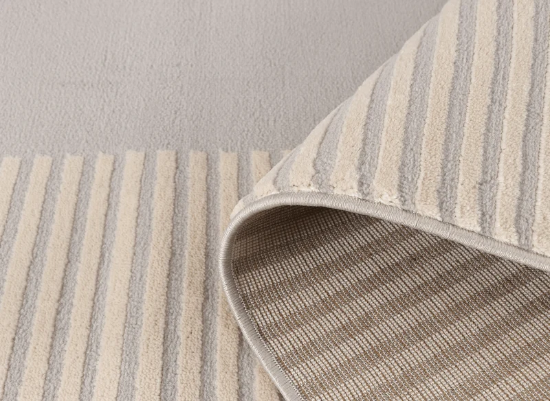 Tapis gris et beige à motifs 160 x 230 cm LYAH