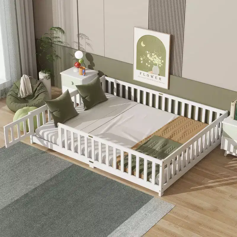 Barrière de sécurité pour lit superposé Queen, sans bruit, en métal robuste