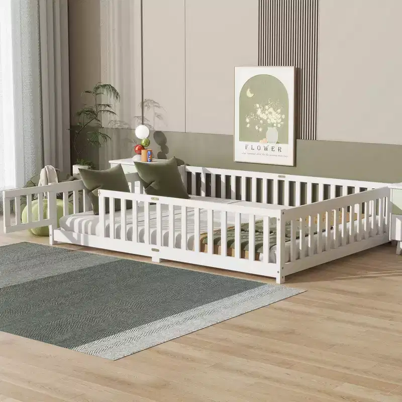 Barrière de sécurité pour lit superposé Queen, sans bruit, en métal robuste