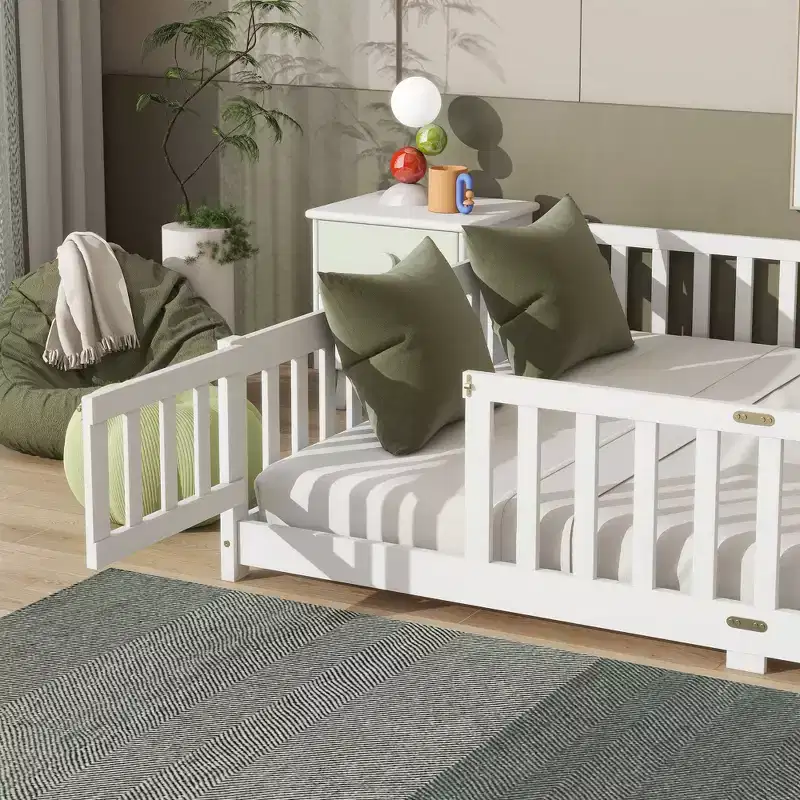 Barrière de sécurité pour lit superposé Queen, sans bruit, en métal robuste
