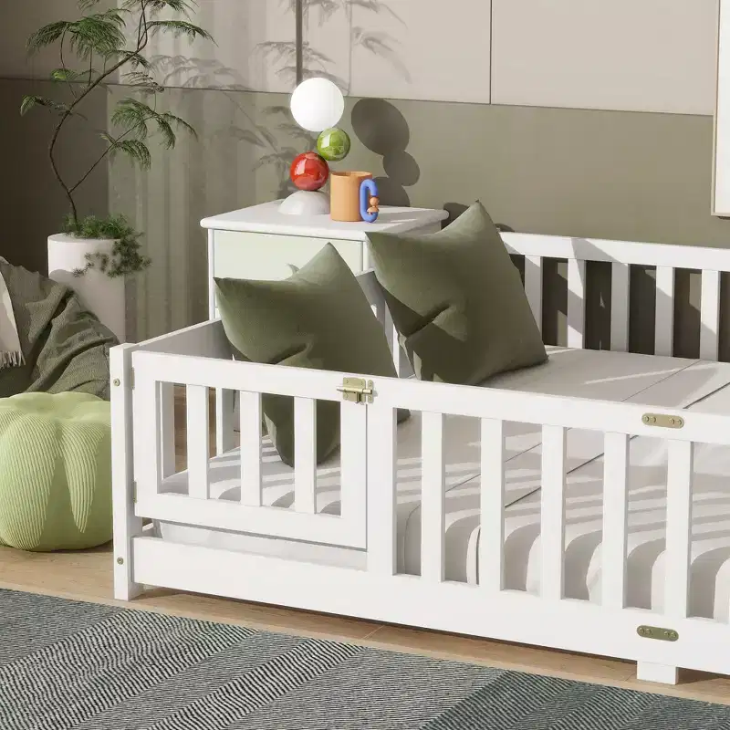 Barrière de sécurité pour lit superposé Queen, sans bruit, en métal robuste