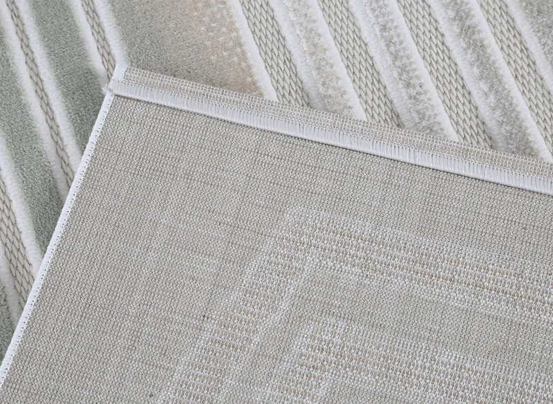Tapis gris à motifs de lignes 200 x 290 cm PERTONA