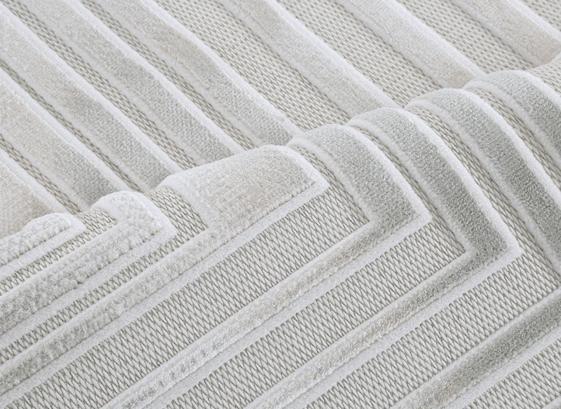 Tapis gris à motifs de lignes 160 x 230 cm PERTONA