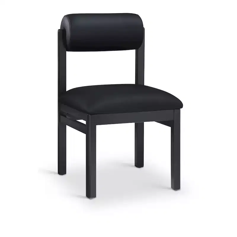 Chaise de salle à manger capitonnée en cuir végétalien, lot de 2