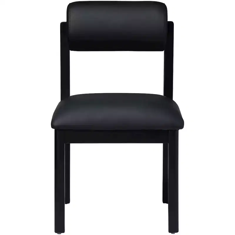 Chaise de salle à manger capitonnée en cuir végétalien, lot de 2