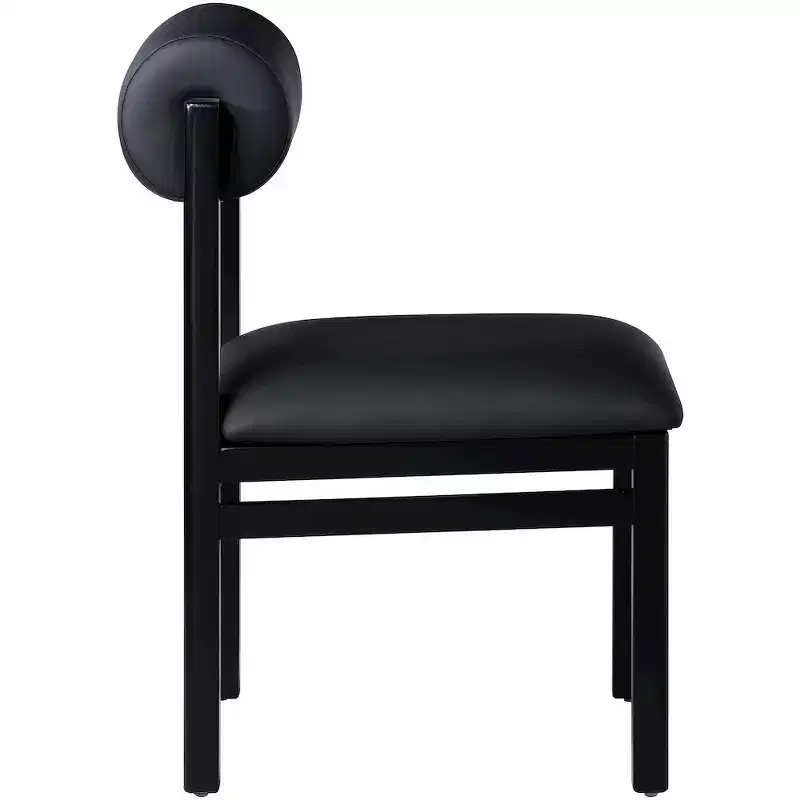 Chaise de salle à manger capitonnée en cuir végétalien, lot de 2