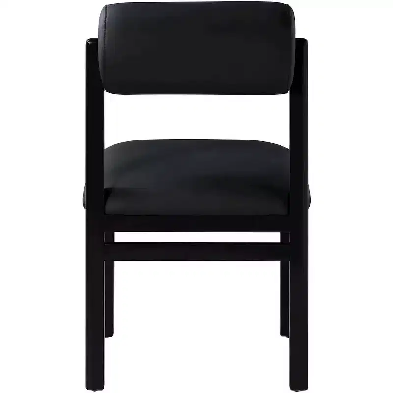 Chaise de salle à manger capitonnée en cuir végétalien, lot de 2