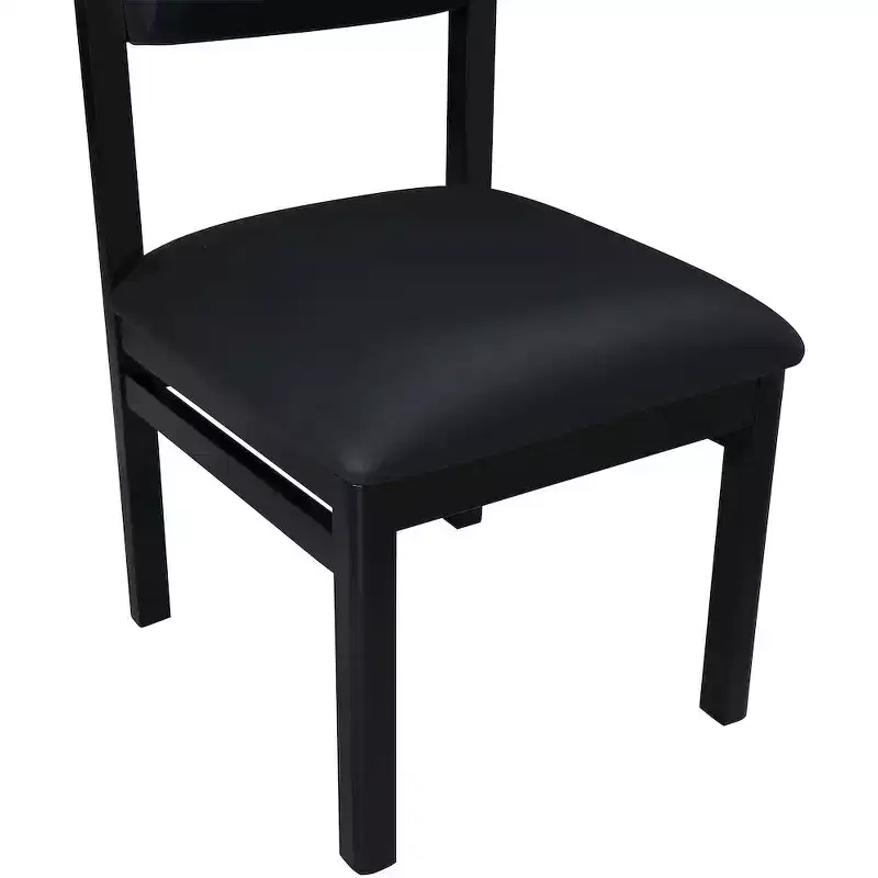 Chaise de salle à manger capitonnée en cuir végétalien, lot de 2
