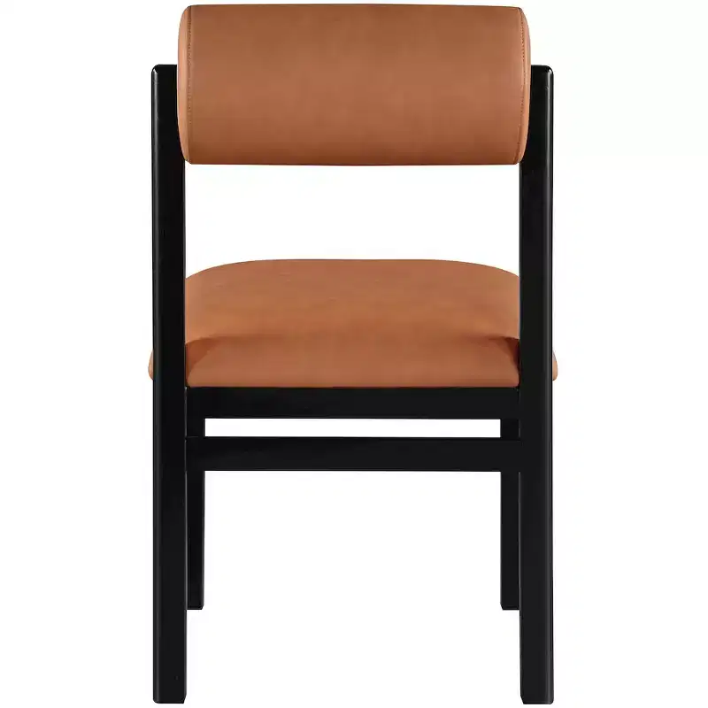 Chaise de salle à manger capitonnée en cuir végétalien, lot de 2