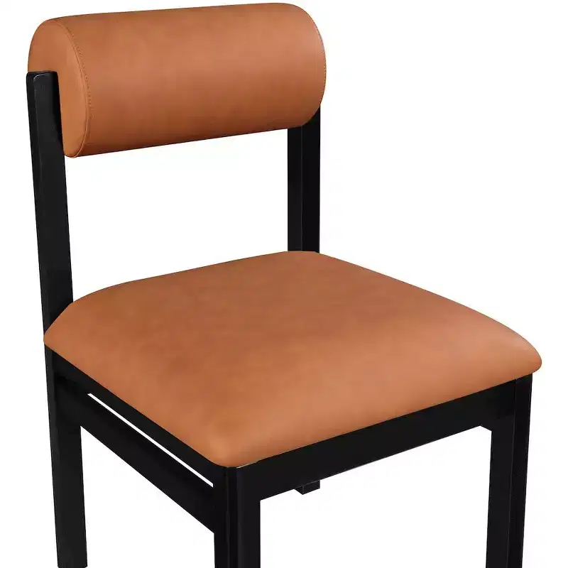 Chaise de salle à manger capitonnée en cuir végétalien, lot de 2