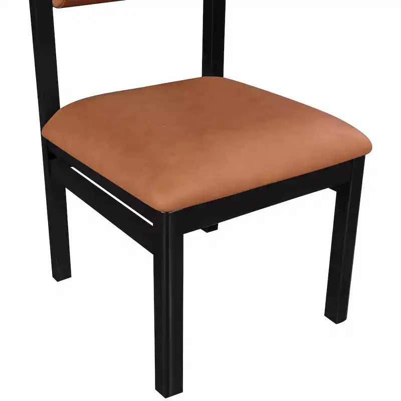Chaise de salle à manger capitonnée en cuir végétalien, lot de 2