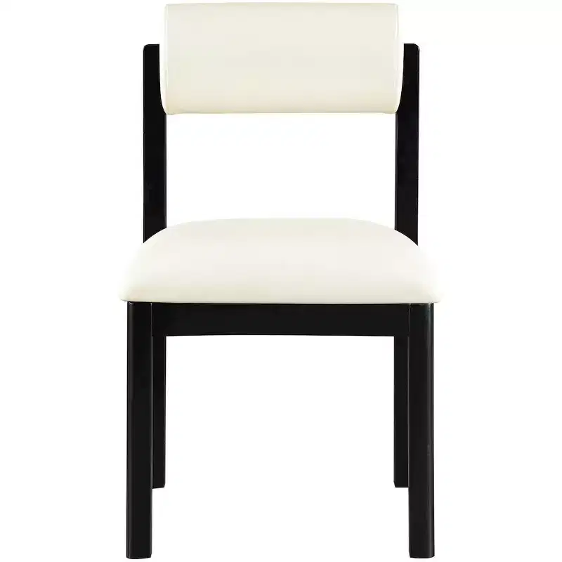 Chaise de salle à manger capitonnée en cuir végétalien, lot de 2