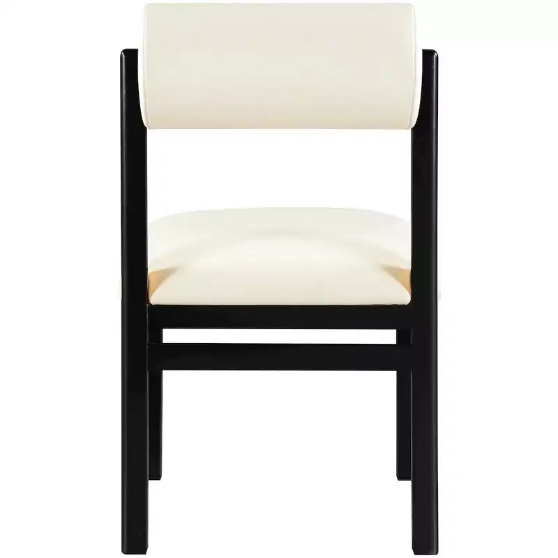 Chaise de salle à manger capitonnée en cuir végétalien, lot de 2