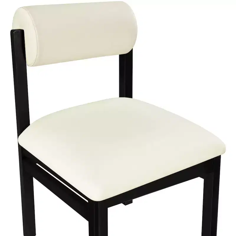 Chaise de salle à manger capitonnée en cuir végétalien, lot de 2